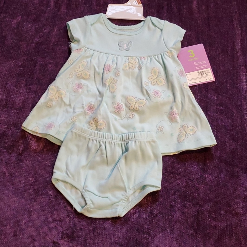 Infant butterfly dress with bloomers